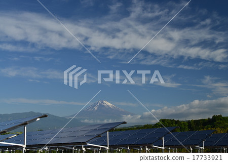 Eco image, solar panel and Mt. Fuji Eco image, solar panel and Mt. Fuji 17733921