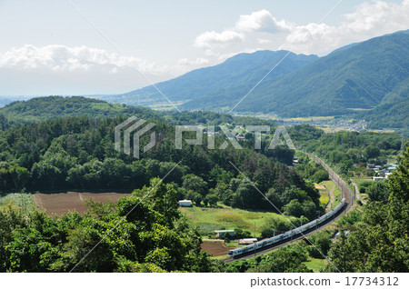 Yamanashi Prefecture Nakasaki-shi Chuo Line running through the forest of Hayama E257 Limited Express Azusa 17734312