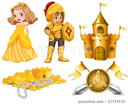 Fairytales set with knight and princess 17735570