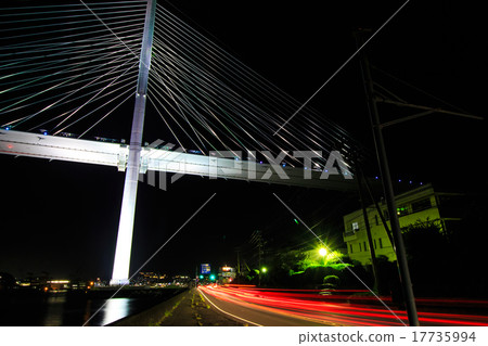 Night view of the goddess Ohashi and light up 17735994
