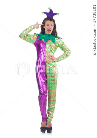 Funny clown isolated on white 17739101