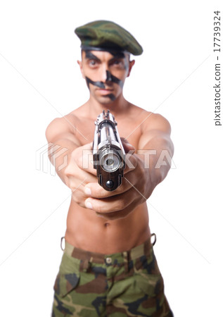 Soldier isolated on the white background 17739324