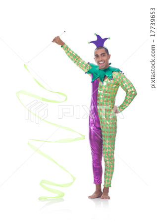 Clown with ribbon on white Clown with ribbon on white 17739653