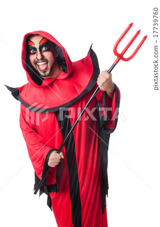 Man devil in red costume Man devil in red costume 17739760