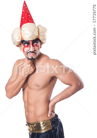 Ripped magician isolated on white Ripped magician isolated on white 17739778