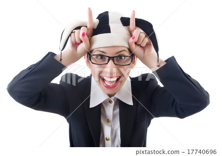 Businessman clown isolated on white Businessman clown isolated on white 17740696