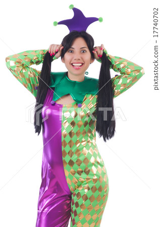 Funny clown isolated on white 17740702