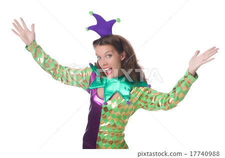 Funny clown isolated on white 17740988