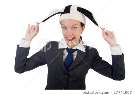 Businessman clown isolated on white Businessman clown isolated on white 17741007