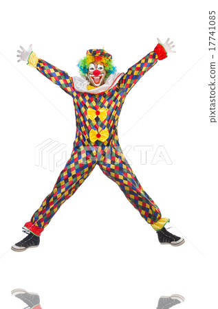 Funny clown isolated on white 17741085