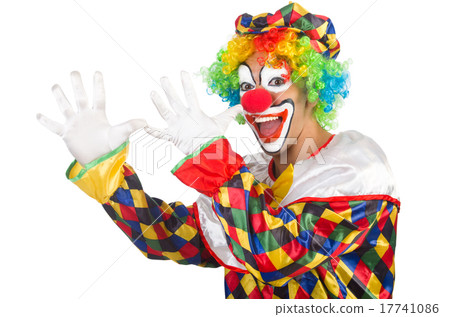 Funny clown isolated on white 17741086