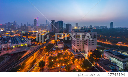 beautiful sunrise at Kuala Lumpur Skyline beautiful sunrise at Kuala Lumpur Skyline 17742194