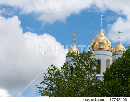 roof of church with cloudy sky - Stock Photo [17742408] - PIXTA
