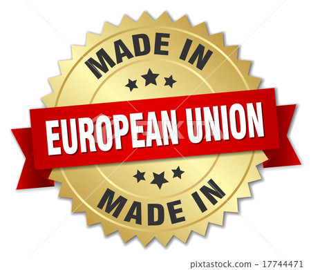 made in european union gold badge with red ribbon made in european union gold badge with red ribbon 17744471