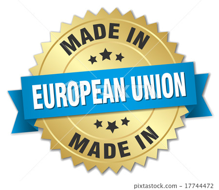 made in european union gold badge with blue ribbon made in european union gold badge with blue ribbon 17744472
