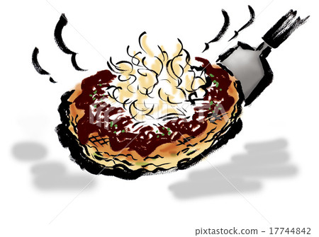 大阪燒麵粉和尚大阪燒大阪府手繪 17744842