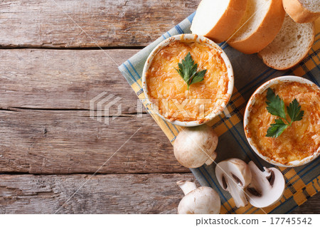 gratin with chicken and mushrooms horizontal view  17745542