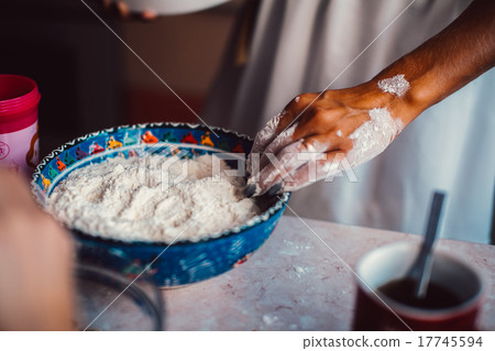 Hands in flour Hands in flour 17745594