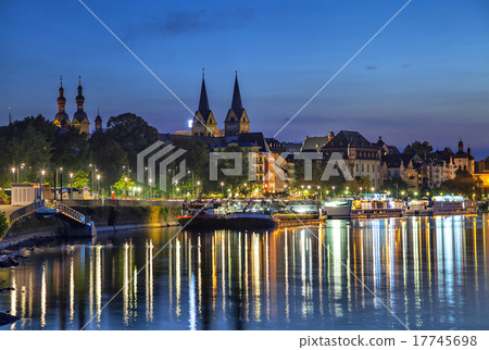 Koblenz skyline reflecting in river Moselle 17745698