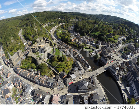 Aerial view on belgian city La Roche-en-Ardenne 17746333