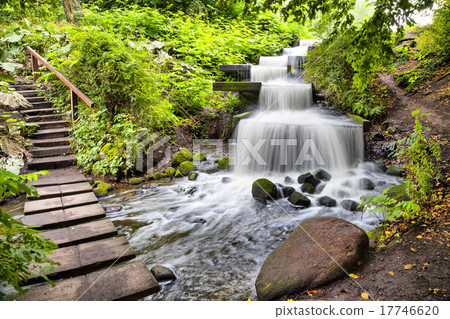 Cascade waterfall in park in Hamburg Cascade waterfall in park in Hamburg 17746620