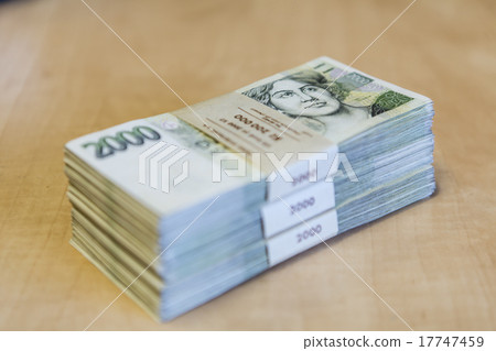 pack of money - big pile of banknotes 17747459