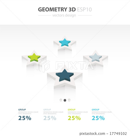 Star Icons Infographic template 4 color Star Icons Infographic template 4 color 17749102