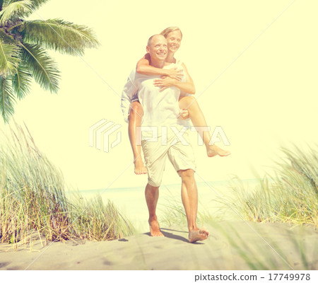 Couple Beach Bonding Getaway Romance Holiday Concept 17749978