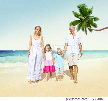 Family Walking Playful Vacation Travel Holiday Concept 17750070