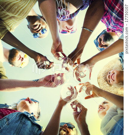 Beach Cheers Celebration Friendship Summer Fun Concept 17750107