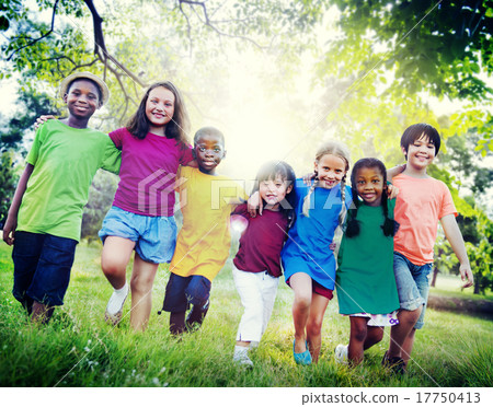 Children Friendship Togetherness Smiling Happiness Concept Children Friendship Togetherness Smiling Happiness Concept 17750413