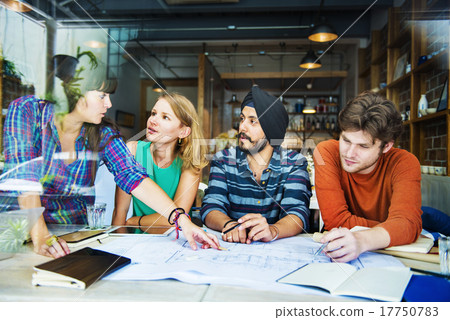 Diverse Architect People Group Working Concept 17750783