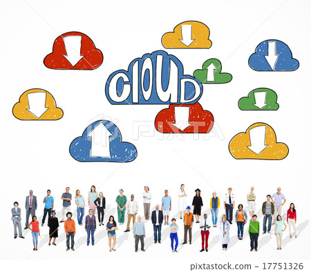 Cloud Link Computing Technology Data Concept Cloud Link Computing Technology Data Concept 17751326