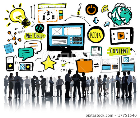 Businesspeople Web Design Content Team Discussion Concept 17751540