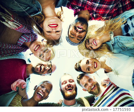 Friends Huddle Join Holiday Party Group Concept 17751593