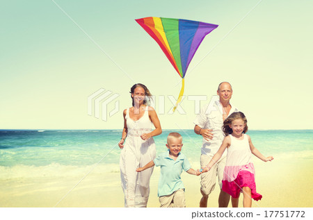 Family Beach Enjoyment Holiday Summer Concept 17751772