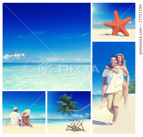 Honeymoon Couple Romantic Summer Beach Concept 17751799