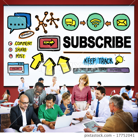 Subscribe Follow Registration Support Media Concept Subscribe Follow Registration Support Media Concept 17752041