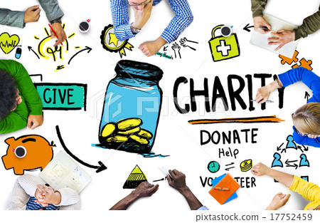 People Discussion Meeting Give Help Donate Charity Concept 17752459