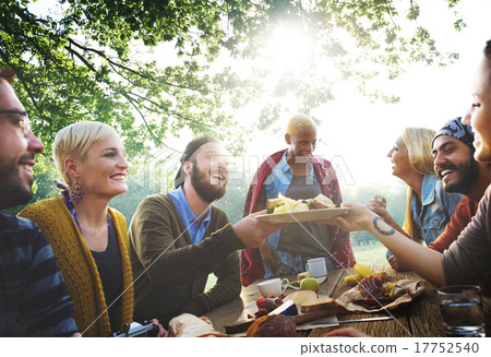 Diverse People Luncheon Outdoors Food Concept 17752540