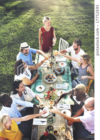 Diverse People Luncheon Outdoors Food Concept 17752695