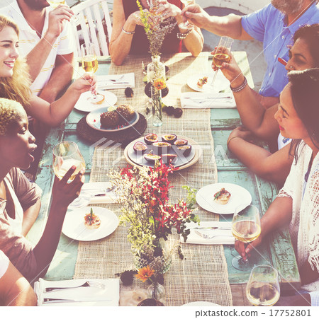 Diverse People Luncheon Outdoors Food Concept 17752801
