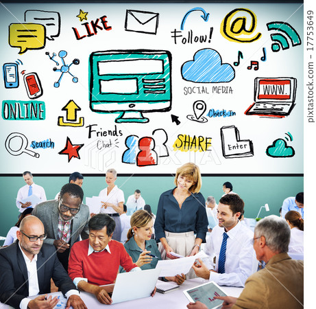 Social Media Social Networking Technology Connection Concept Social Media Social Networking Technology Connection Concept 17753649