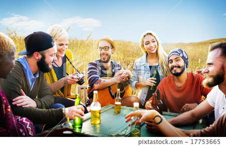 Diverse People Friends Hanging Out Drinking Concept Diverse People Friends Hanging Out Drinking Concept 17753665