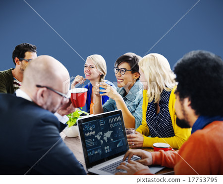 People Meeting Conference Technology Laptop Concept 17753795