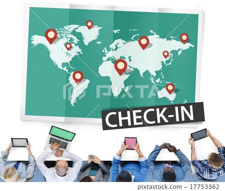 Check In Cartography Location Spot Travel World Global Concept Check In Cartography Location Spot Travel World Global Concept 17753862