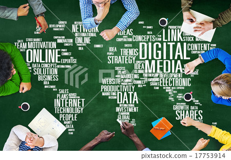 Digital Media Connecting Content Network Technology Concept Digital Media Connecting Content Network Technology Concept 17753914