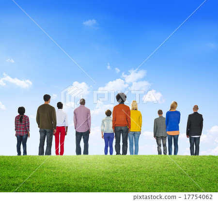 Multi Ethnic Group Fresh Green Creation Teamwork Concept Multi Ethnic Group Fresh Green Creation Teamwork Concept 17754062