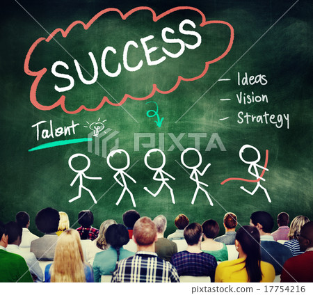 Success Thought Bubble Stick People Concept 17754216
