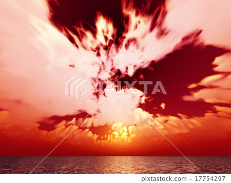 Wind and clouds with the sea 17754297